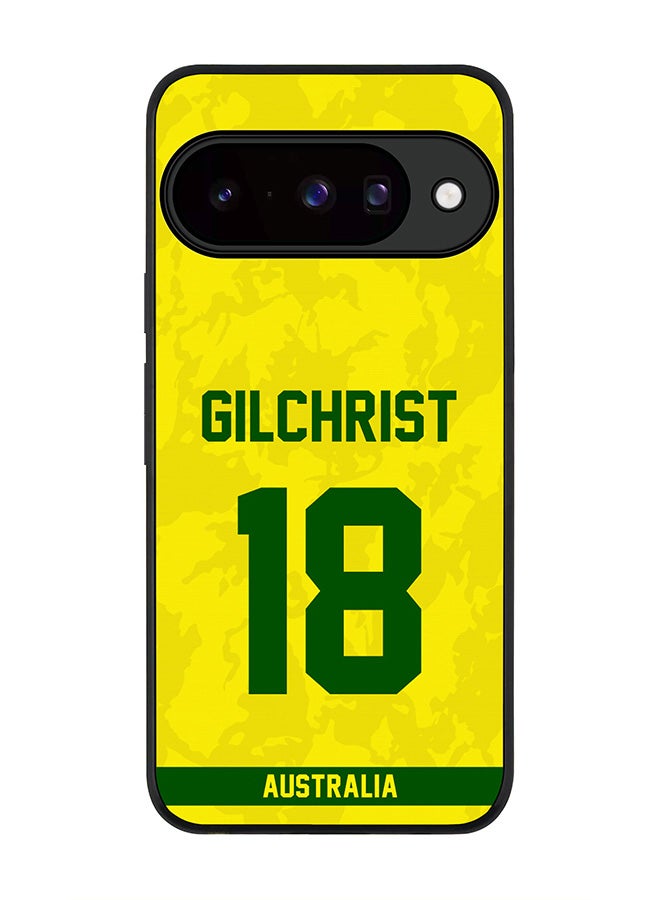 For Google Pixel 10 Case,Slim fit Camera Protection, Shockproof Thin Phone cover  - Australia Adam Gilchrist, Jersey No 18